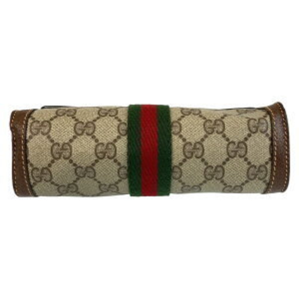 Gucci Sherry Line Interlocking Brown Leather Clut… - image 6